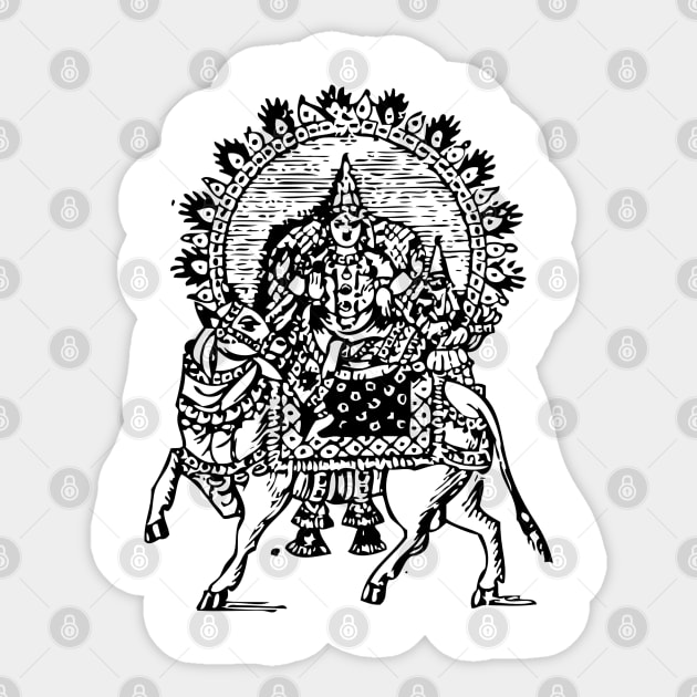 Supreme Being Shiva Indian God Sticker by ppandadesign